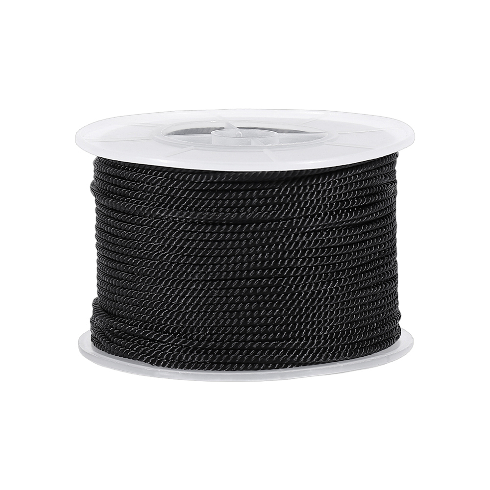 Cord Trim Twisted - 54,68 Yard Tali Hitam Terpuntir 2mm