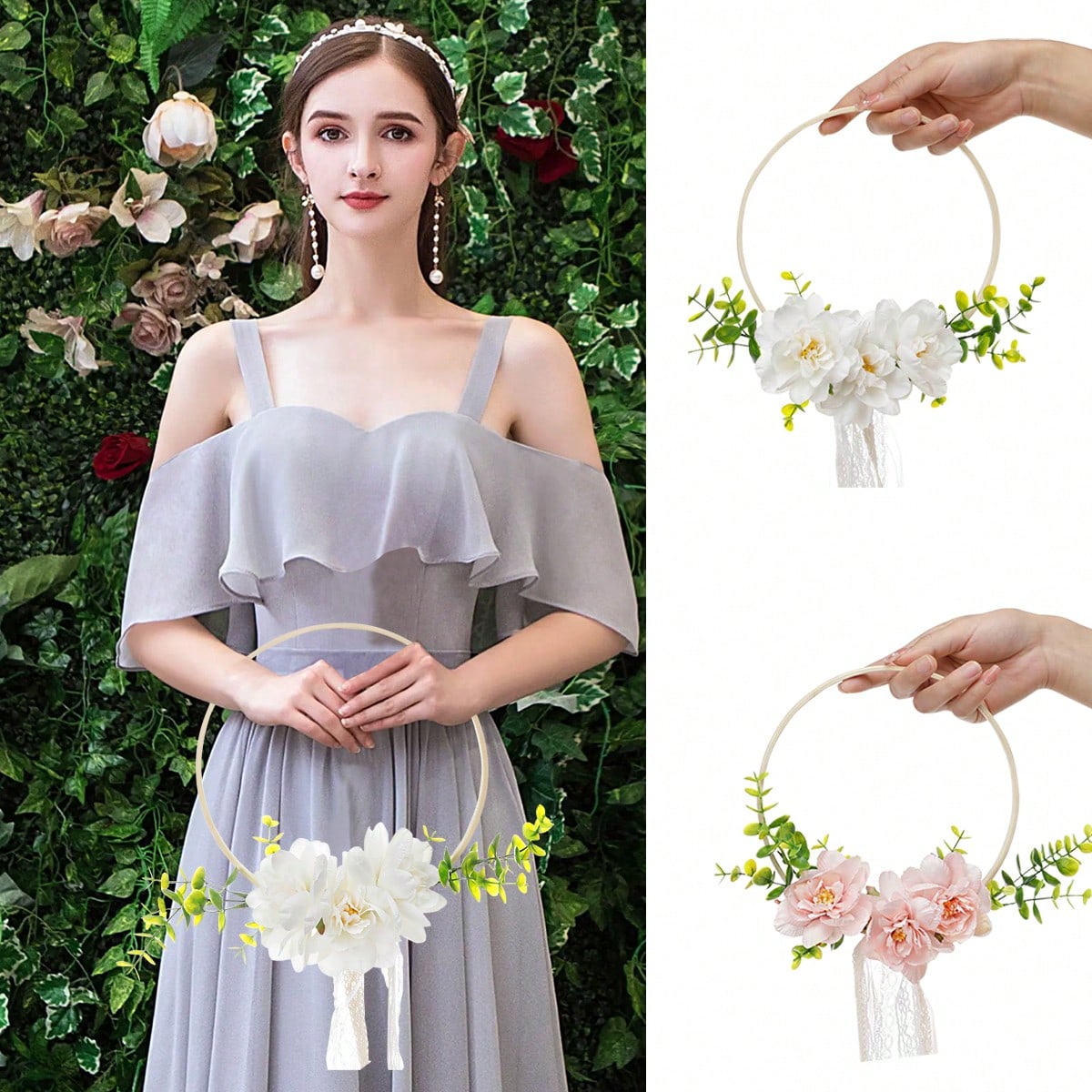Tassel Fringe Trim - 1 Buah Karangan Bunga Bambu Bulat