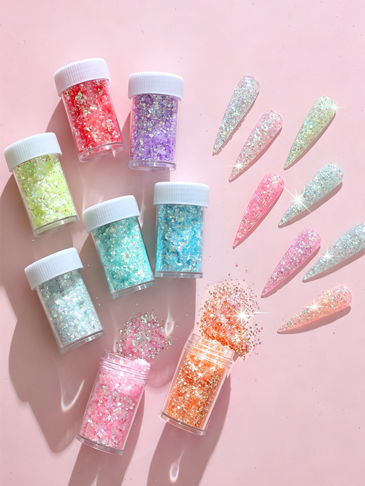 Glitter Vinyl Roll - Stiker Serpihan Kuku Holografik 8 Warna