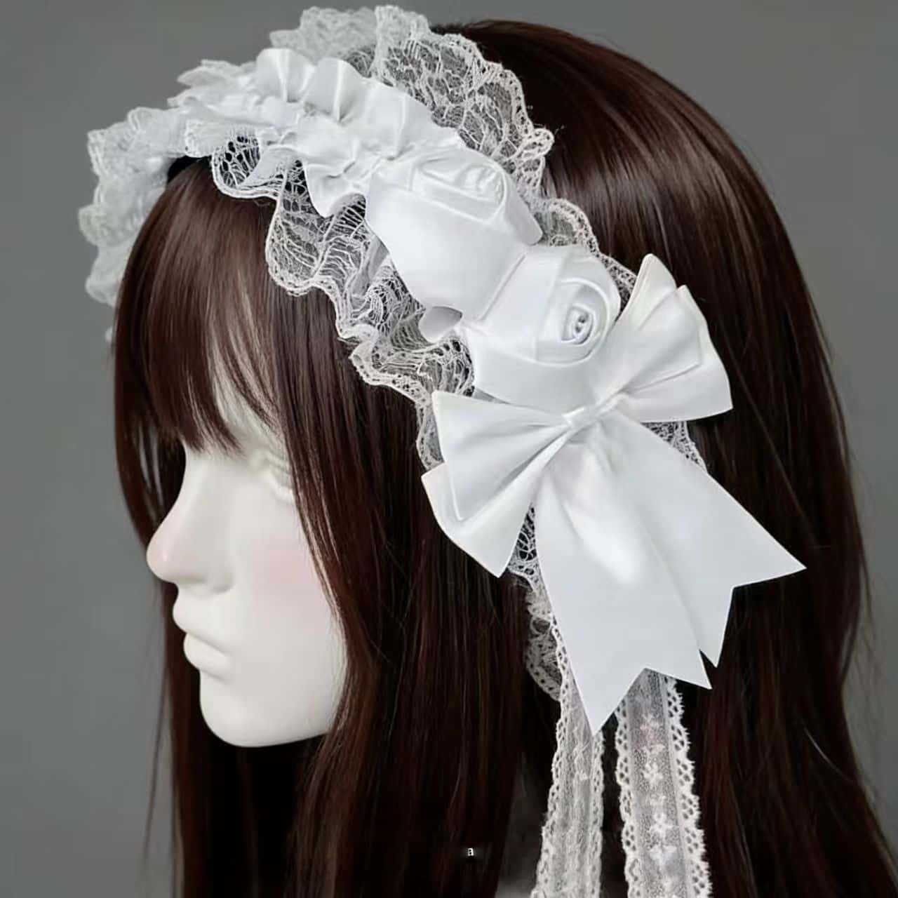 Tassel Fringe Trim - Ikat Kepala Renda Gothic Lolita untuk