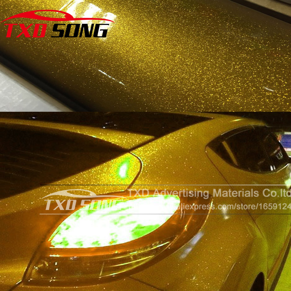 Glitter Vinyl Roll - 12/30/50/58CMX100CM/LOT Film Pembungkus Mobil Berlian Berkilau