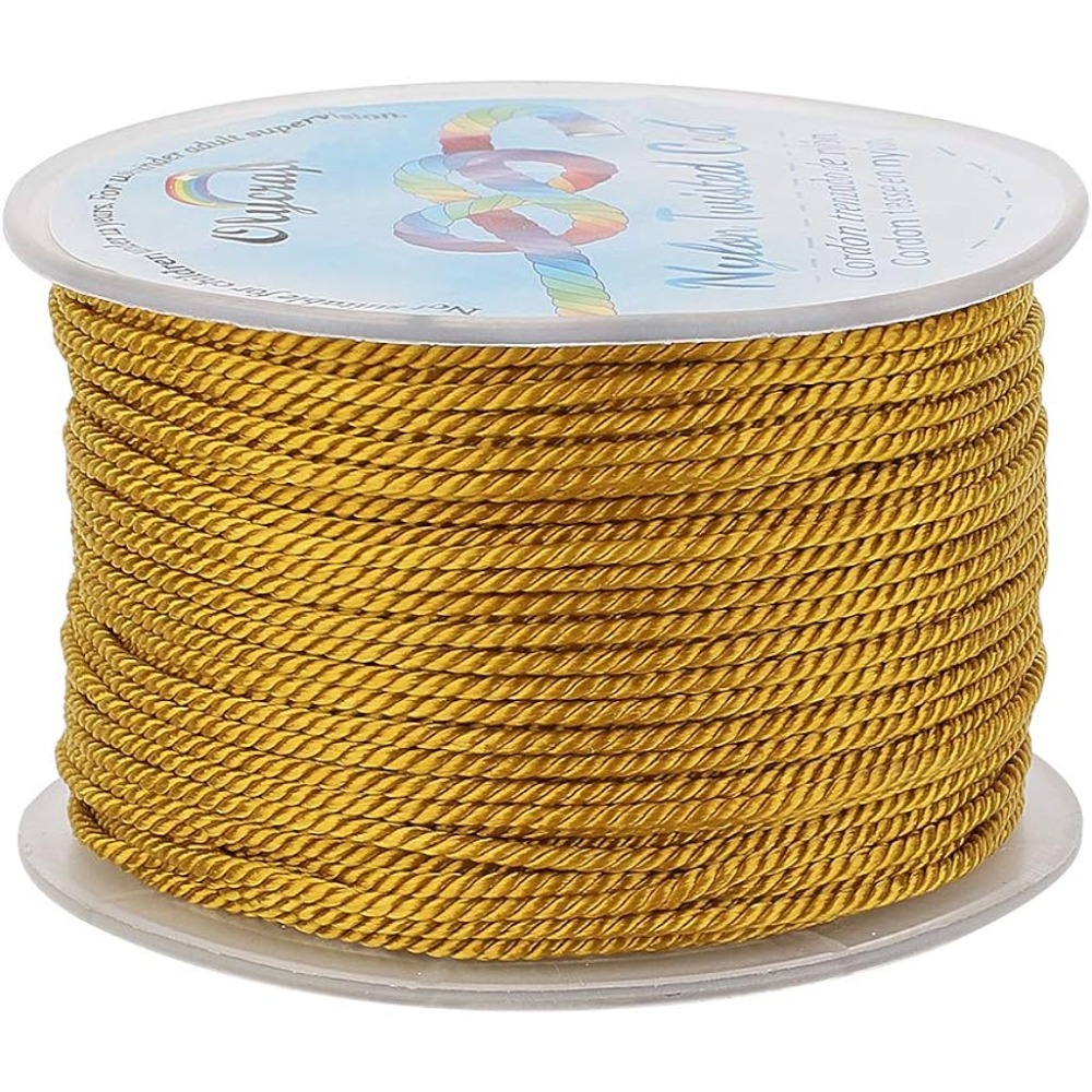 Cord Trim Twisted - 55 yard 1mm kabel nilon Satin