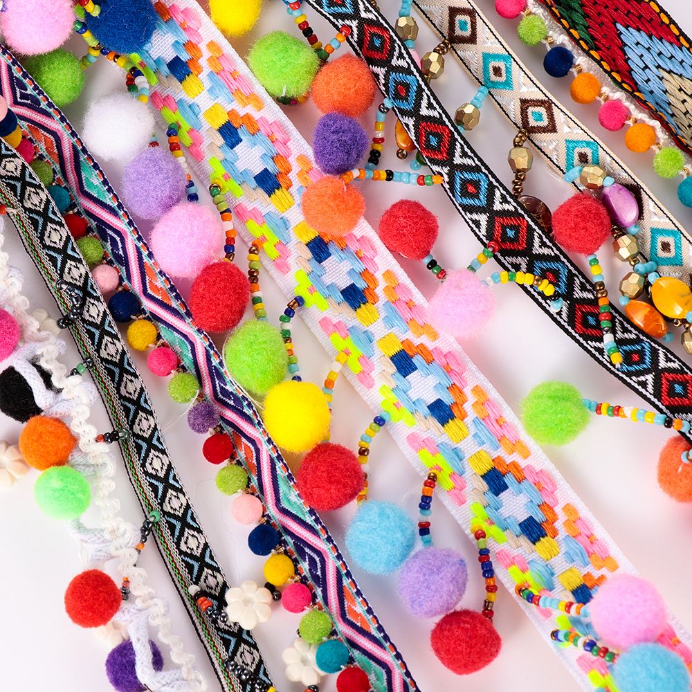 Tassel Fringe Trim - 1yard Bohemia rumbai renda Trim kostum