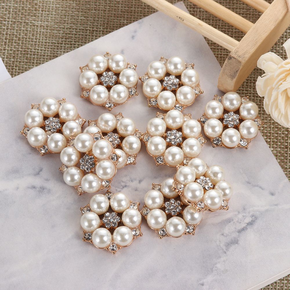 Embellishments For Scrapbooking - Mutiara Indah air berlian gesper bunga