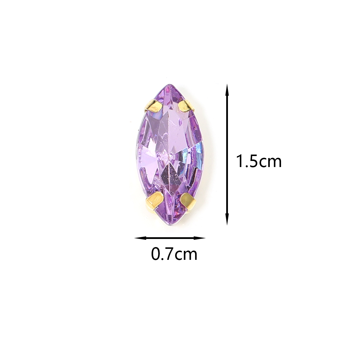 50 pcs Kristal Kaca Bentuk Mat - Sew On Rhinestone ulasan dan harga