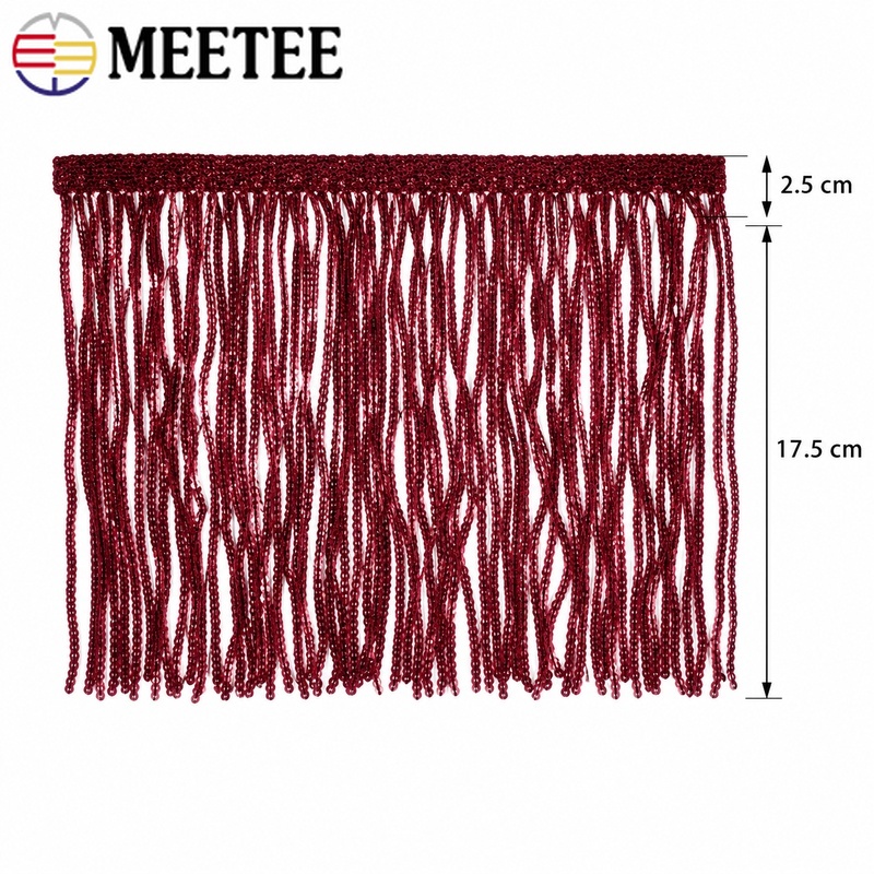3/5 Yard 20cm Rumbai Payet Ber - Fringe Ribbon Sewing ulasan dan harga