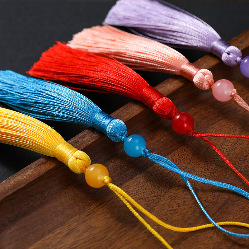 10/5 buah rumbai sutra poliest - Beaded Trim Fringe ulasan dan harga