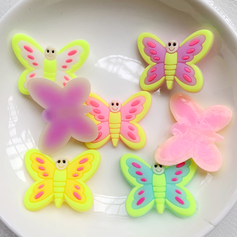 10 Buah Lem Fleksibel PVC Kupu - Embellishment Glue Craft ulasan dan harga
