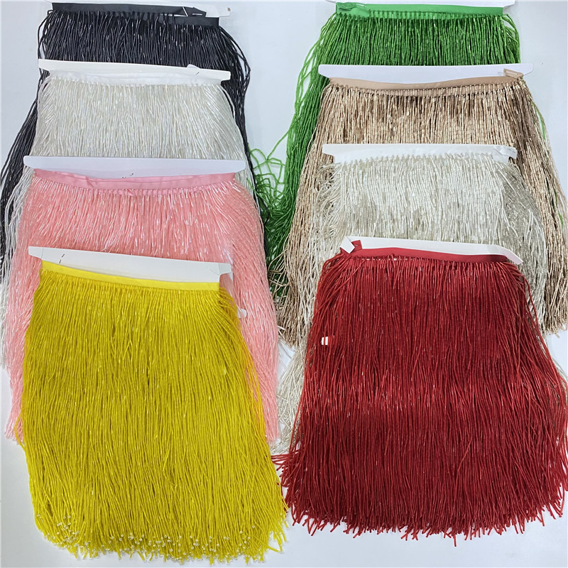 2Metro/Lot 30Cm Lebar Kualitas - Beaded Trim Fringe ulasan dan harga