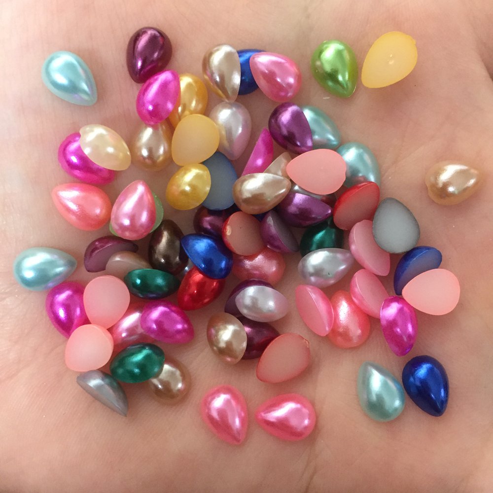 200 Buah Resin Manik-manik Mut - Embellishment Glue Craft ulasan dan harga
