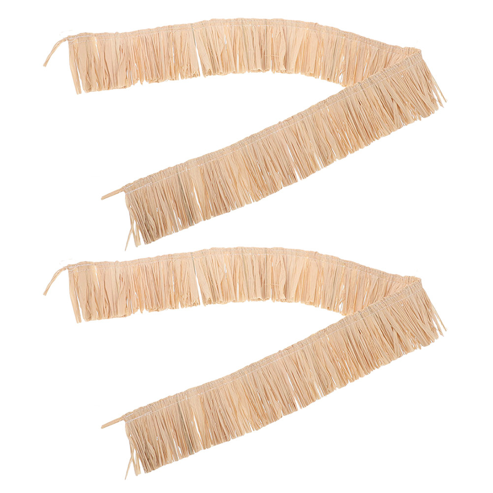 2 Buah Rumbai Rafia Anyaman Al - Tassel Fringe Trim ulasan dan harga