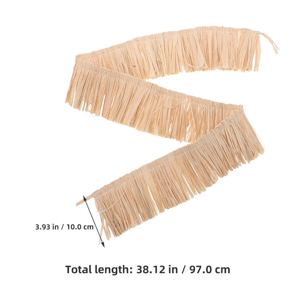 2 Buah Rumbai Rafia Anyaman Al - Tassel Fringe Trim ulasan dan harga