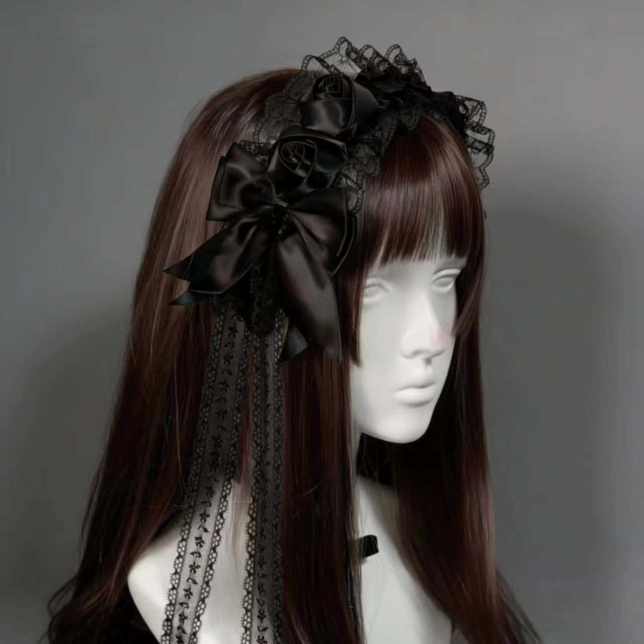 Ikat Kepala Renda Gothic Lolit - Tassel Fringe Trim ulasan dan harga