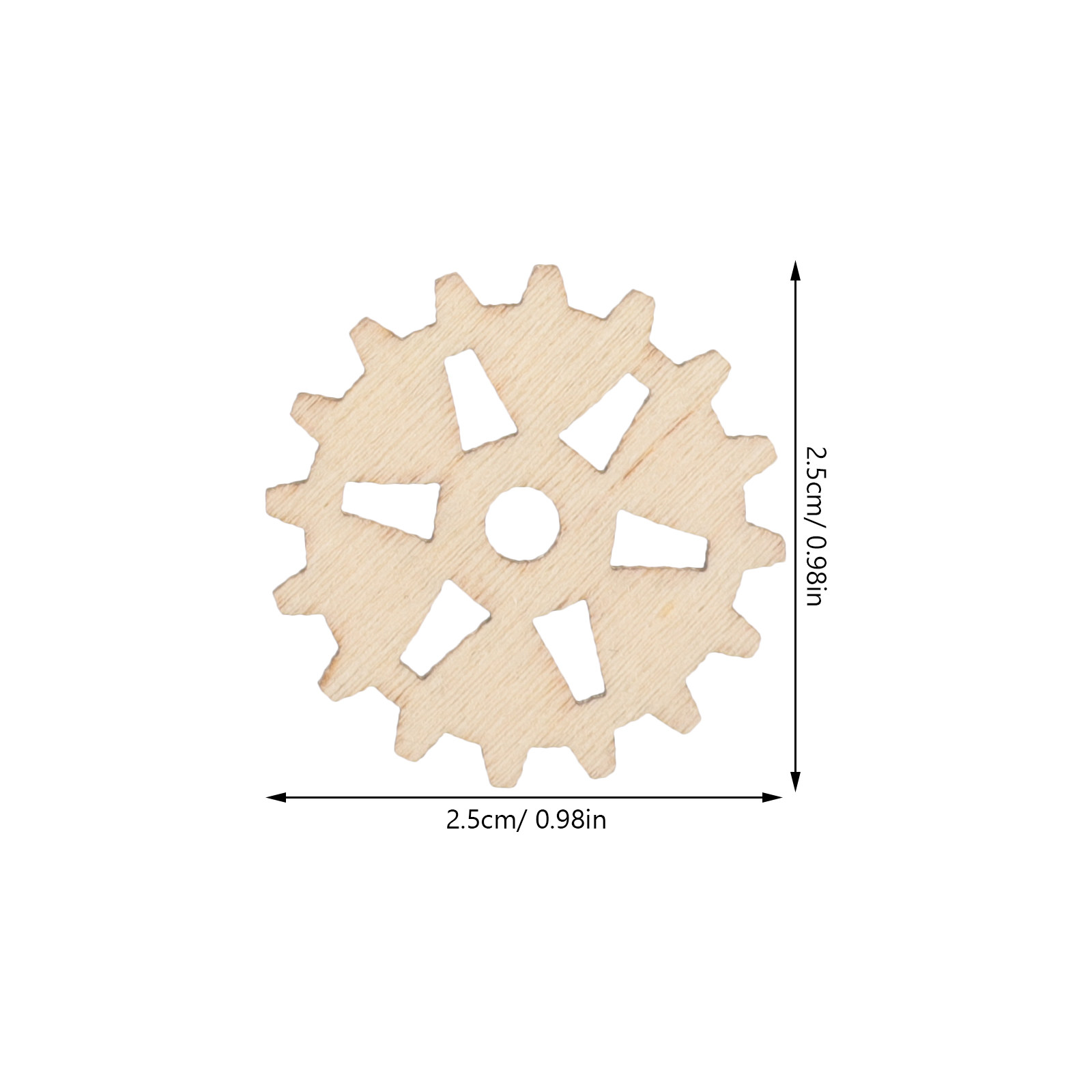 100 Buah Bagian Gear Kayu 25Mm - Craft Embellishments ulasan dan harga