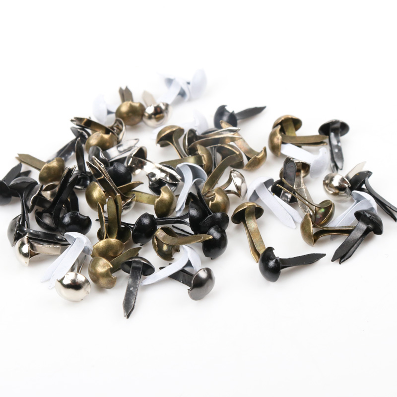 100 Pcs Dicampur Bulat Logam B - Embellishments For Scrapbooking ulasan dan harga