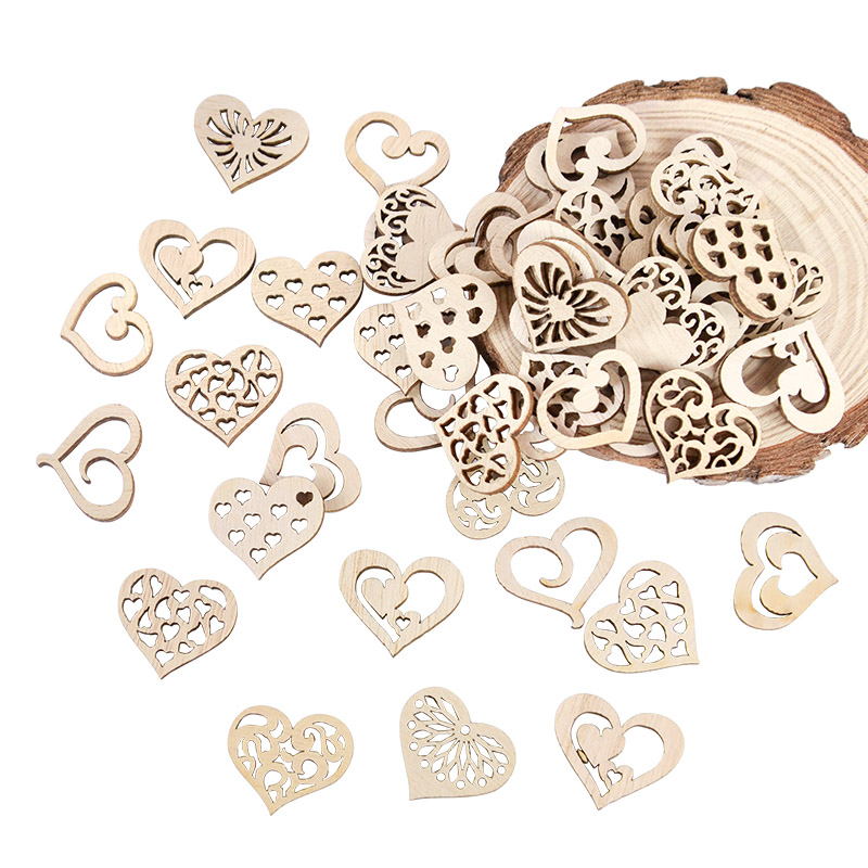 100 buah pola hati berongga ke - Craft Embellishments ulasan dan harga