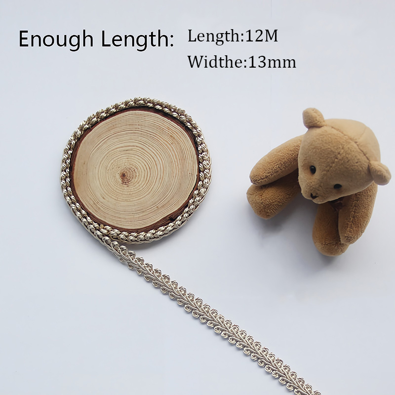 12M Jalinan Trim Perancis Gimp - Fringe Ribbon Sewing ulasan dan harga