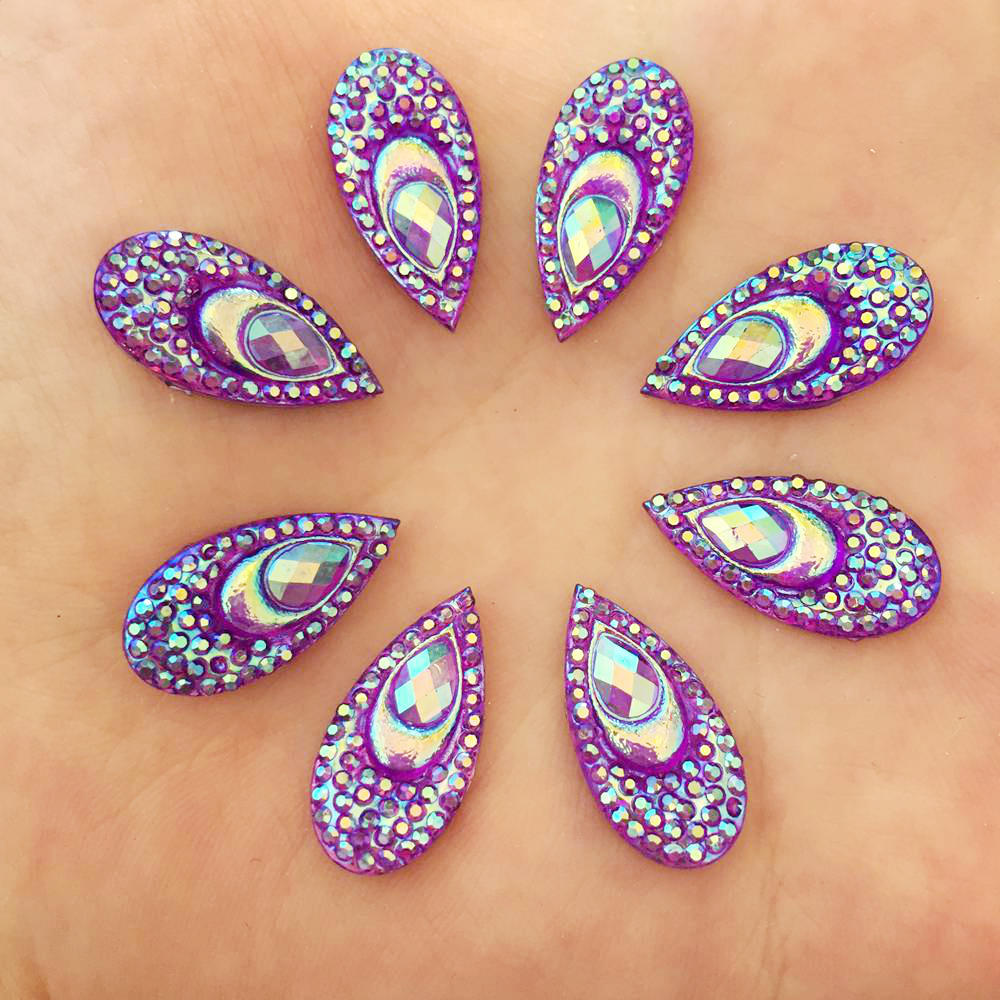 40 PCS Resin 10*20 Mm Titik Ai - Embellishment Glue Craft ulasan dan harga