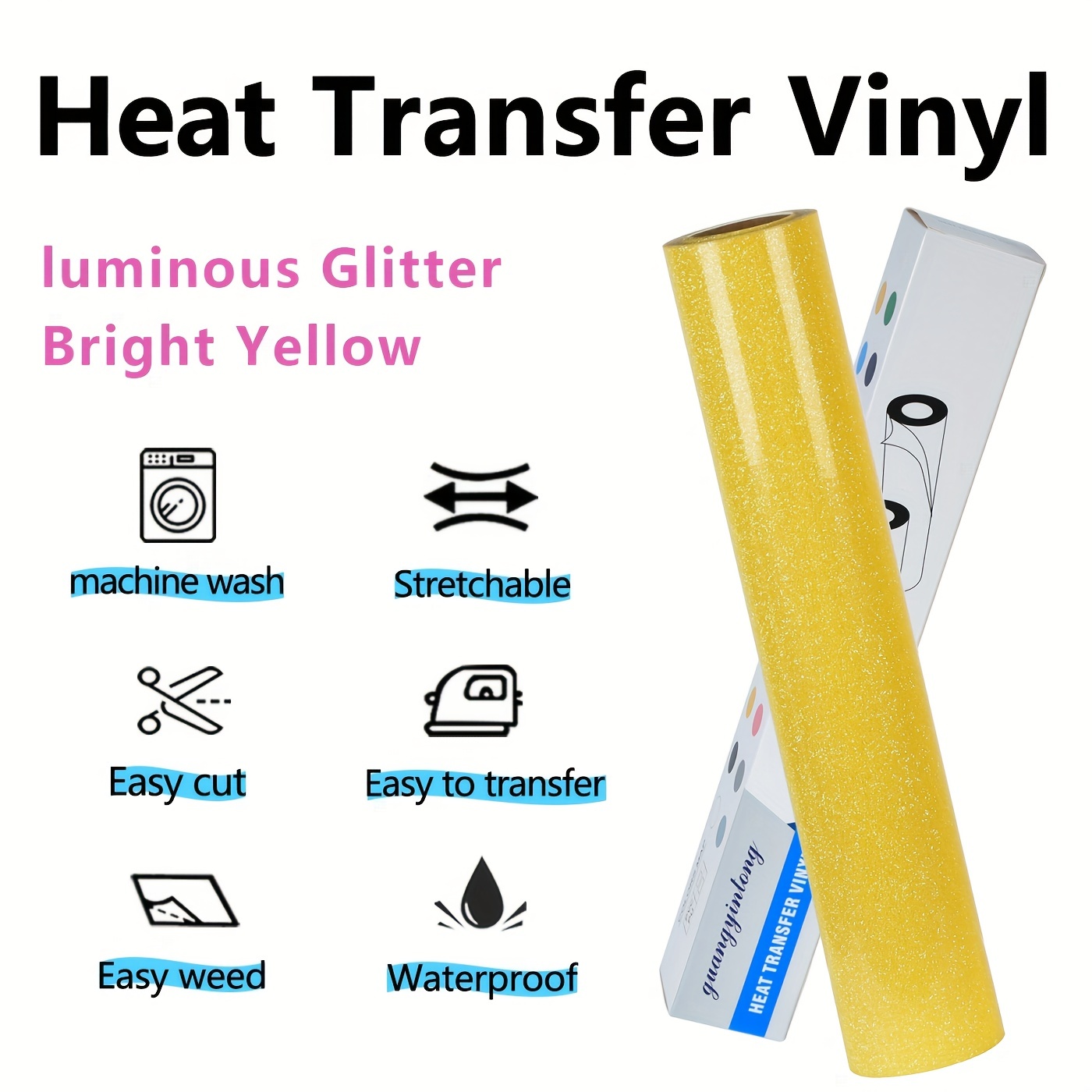 Roll Vinyl Transfer Panas Glit - Glitter Vinyl Roll ulasan dan harga