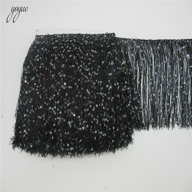 YOYUE 1Yard 20CM Panjang Polie - Beaded Trim Fringe ulasan dan harga