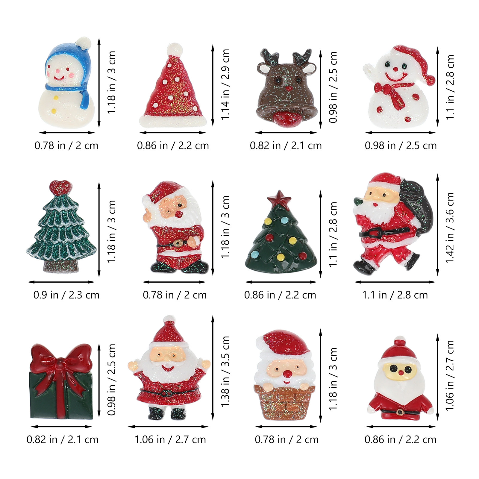 50 Buah Hiasan Ornamen Natal C - Craft Embellishments ulasan dan harga