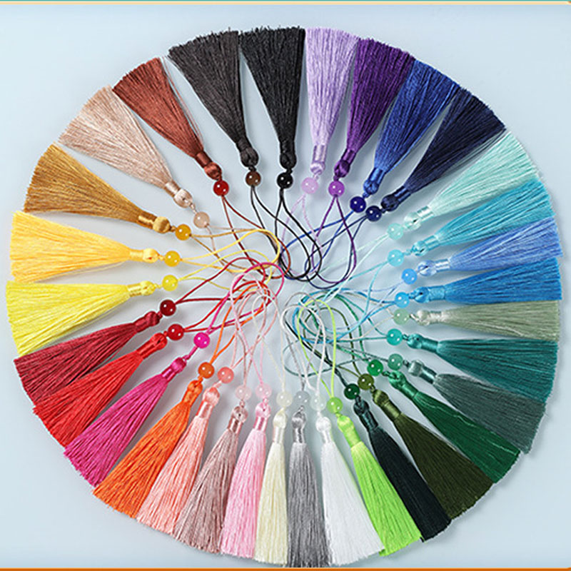 5-100 buah Bookmark manik-mani - Beaded Trim Fringe ulasan dan harga