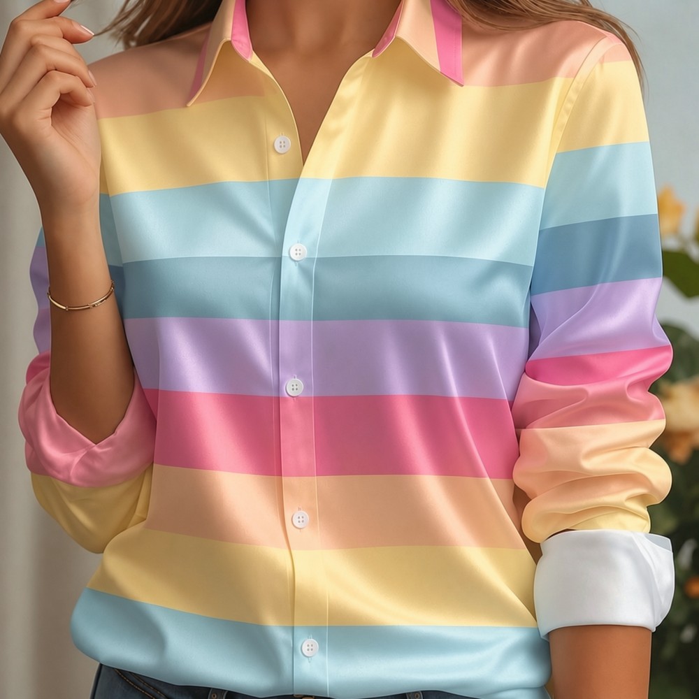 Kemeja Wanita Kerah Satin Berg - Embellish Knit ulasan dan harga
