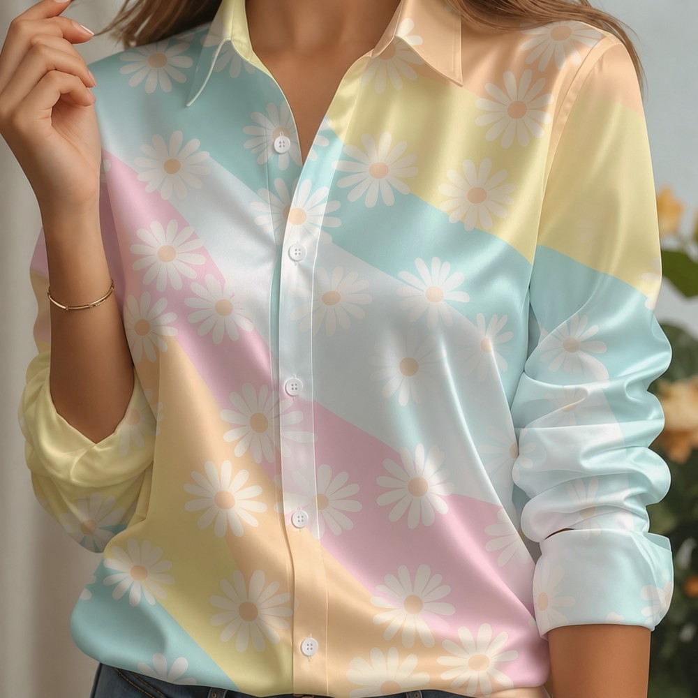 Kemeja Wanita Kerah Satin Berg - Embellish Knit ulasan dan harga