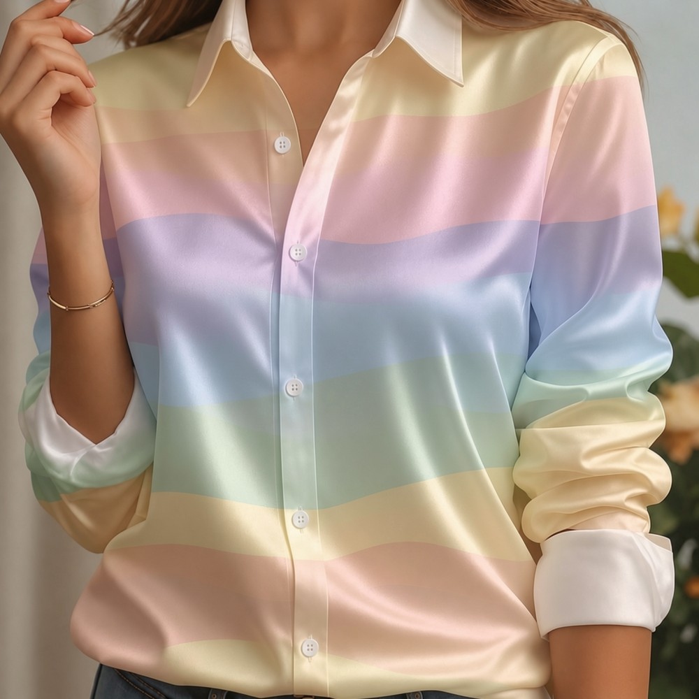 Kemeja Wanita Kerah Satin Berg - Embellish Knit ulasan dan harga