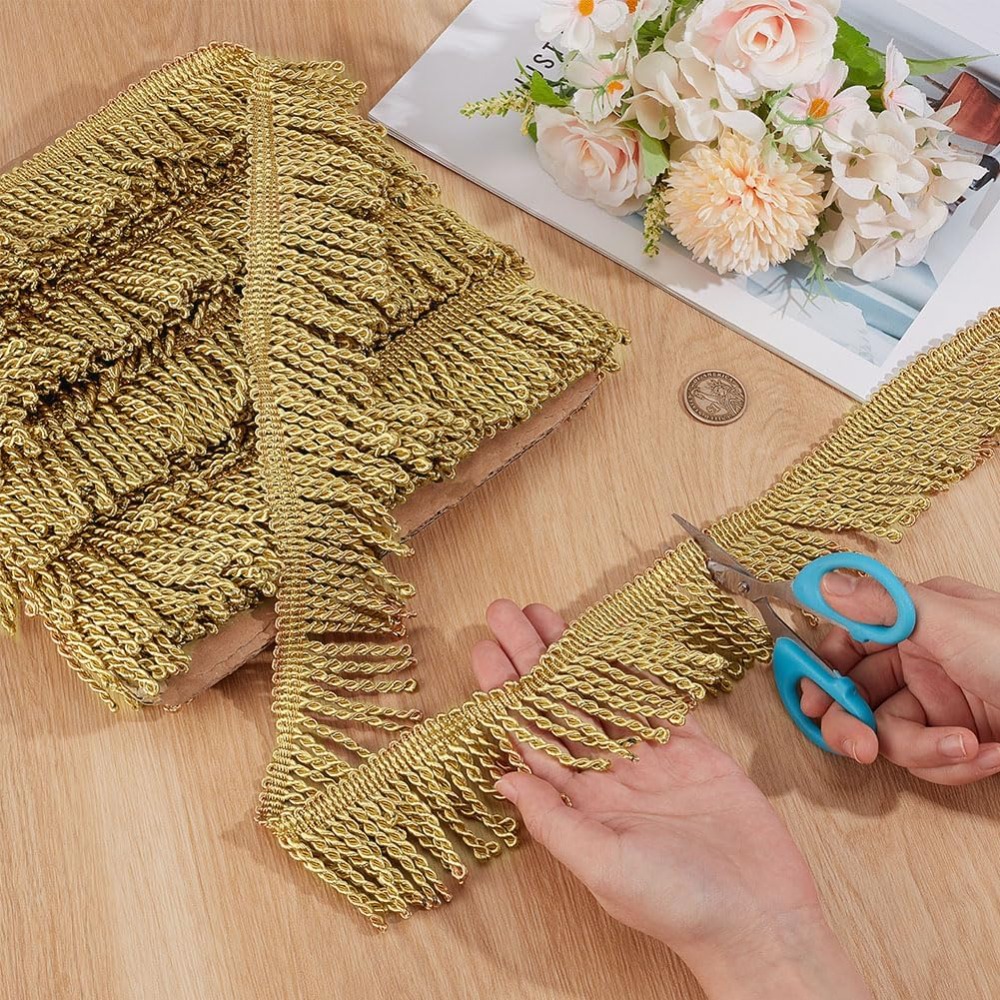 Rumbai Rantai Bordir 12 Yard x - Tassel Fringe Trim ulasan dan harga