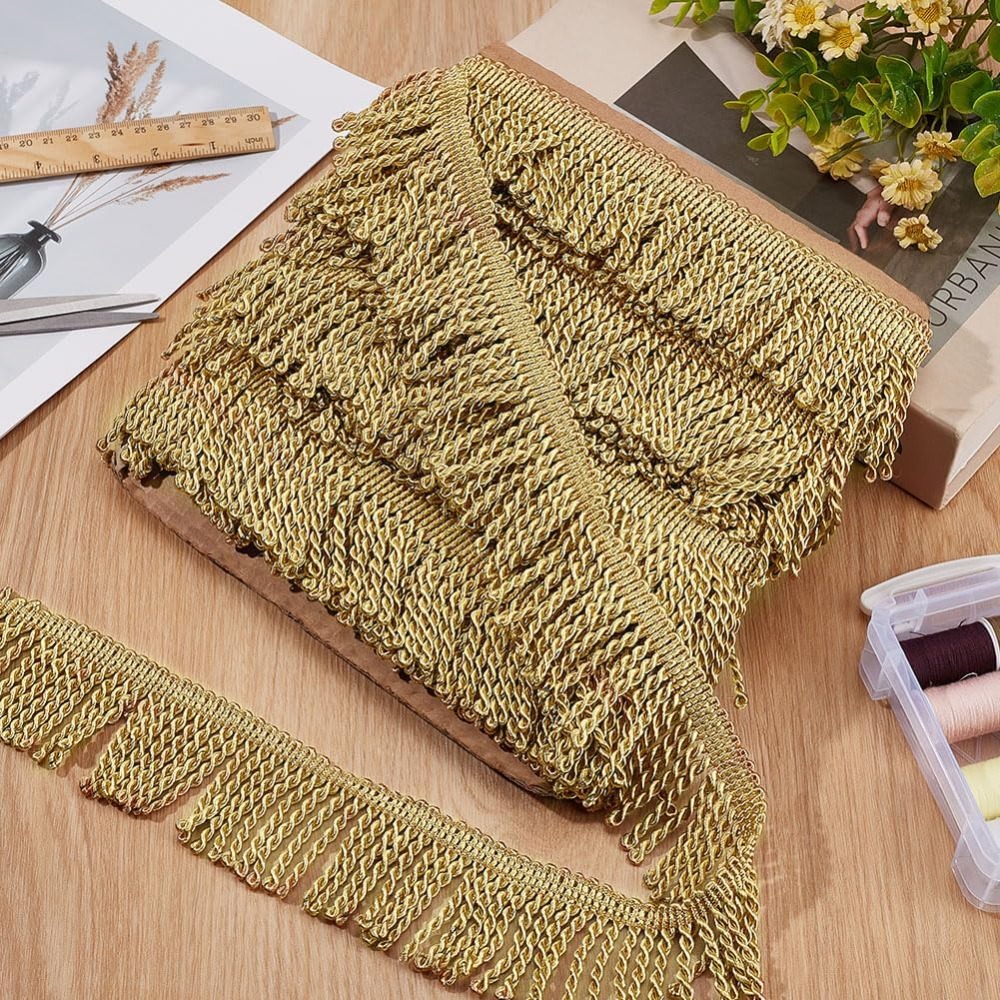 Rumbai Rantai Bordir 12 Yard x - Tassel Fringe Trim ulasan dan harga