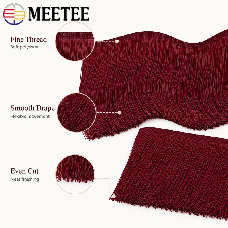 5/10 Yard 10-30Cm Pita Poliest - Fringe Ribbon Sewing ulasan dan harga