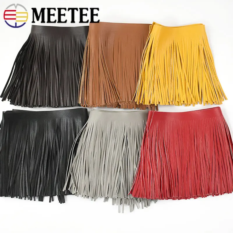 1Meter Meetee Ribbon PU kulit  - Fringe Ribbon Sewing ulasan dan harga
