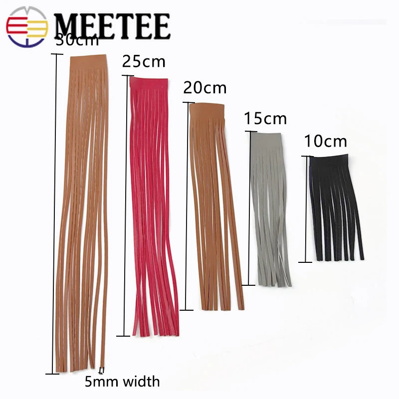 1Meter Meetee Ribbon PU kulit  - Fringe Ribbon Sewing ulasan dan harga