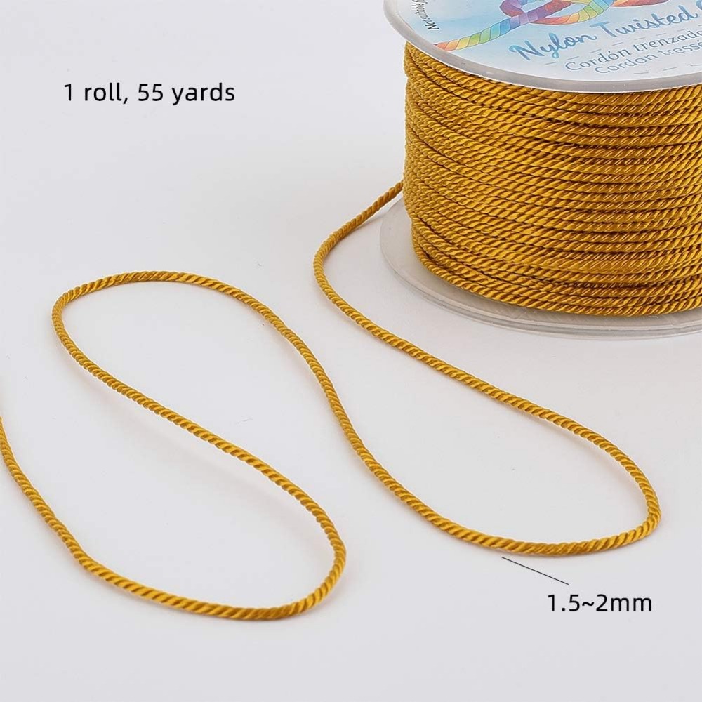 55 yard 1mm kabel nilon Satin  - Cord Trim Twisted ulasan dan harga