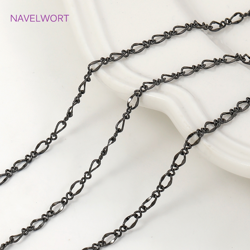 Rantai Tipis Oval Warna Hitam  - Embroidery Craft ulasan dan harga