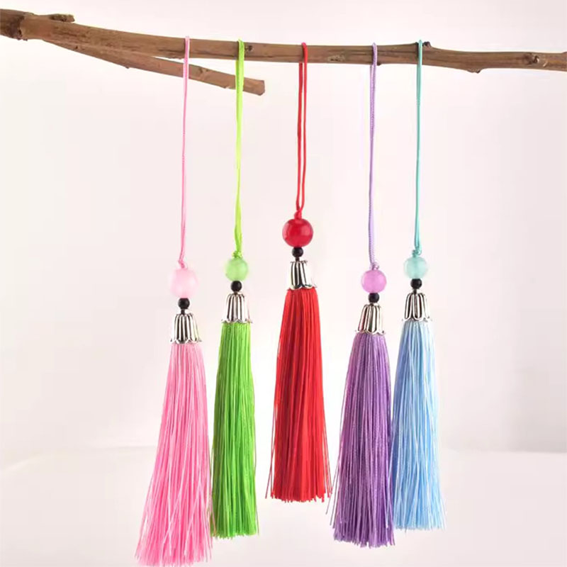5/10/20 Buah Rumbai Lembut Hal - Beaded Trim Fringe ulasan dan harga