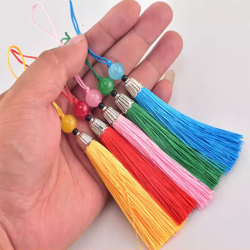 5/10/20 Buah Rumbai Lembut Hal - Beaded Trim Fringe ulasan dan harga