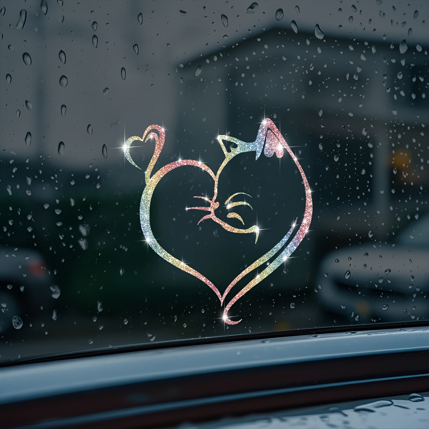 1 Buah Stiker Mobil Hati Kucin - Glitter Vinyl Roll ulasan dan harga