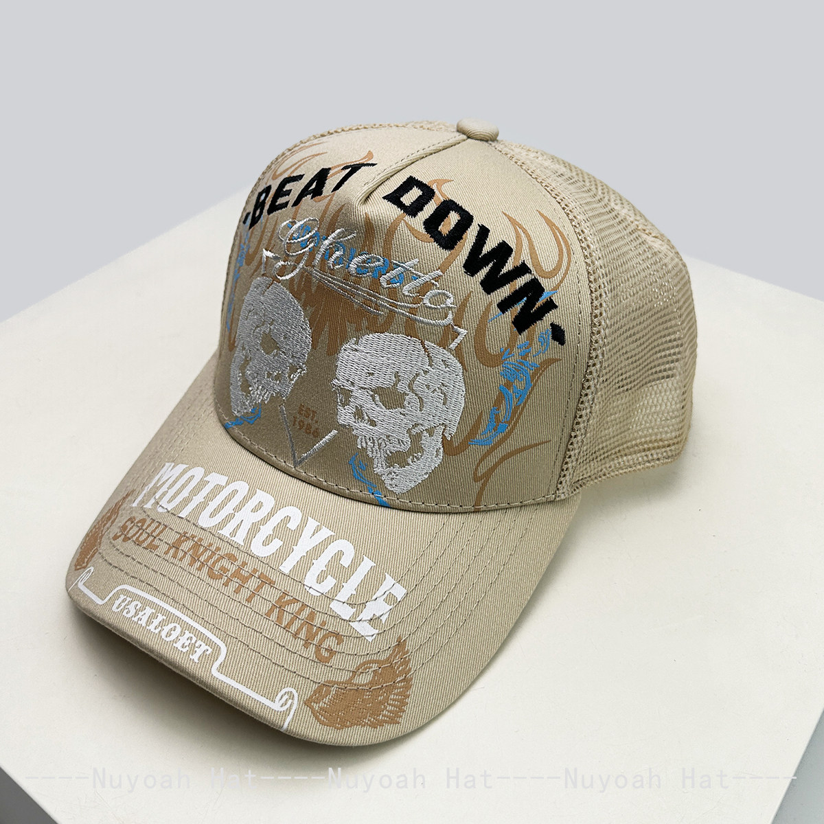 Topi Trucker Bordir Tengkorak  - Embroidery Craft ulasan dan harga