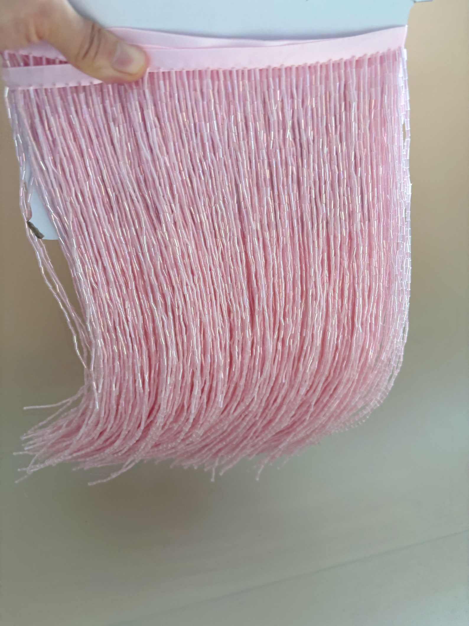 1 Yard 30cm manik berat lebar  - Beaded Trim Fringe ulasan dan harga