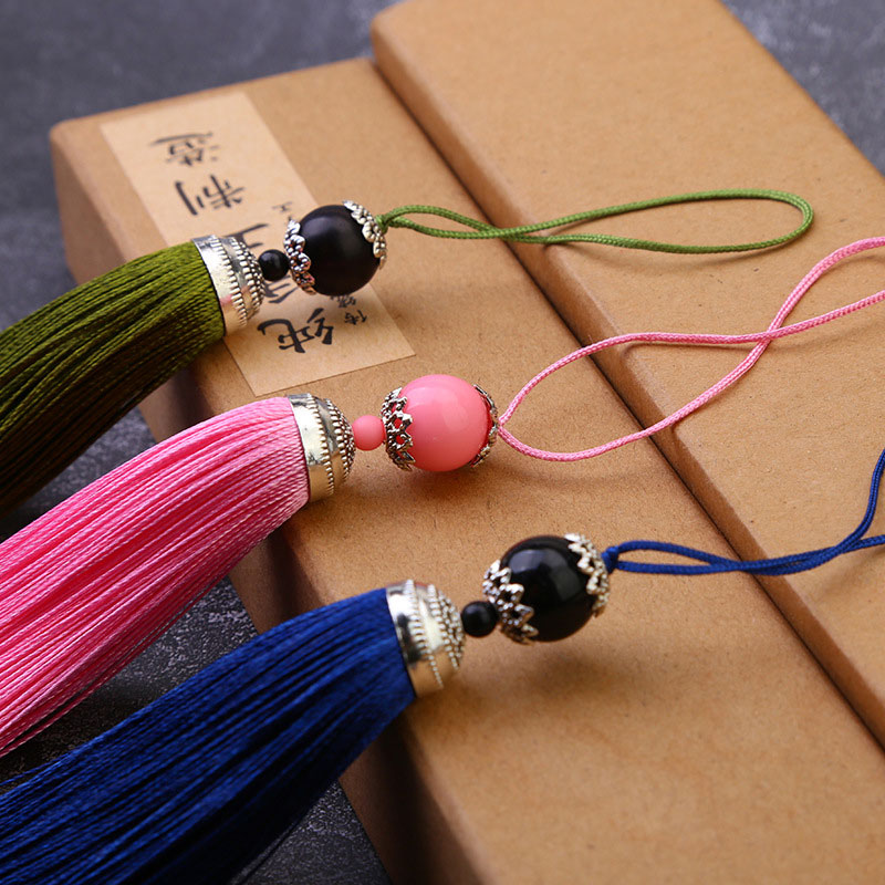 1/3/5 Buah Rumbai Sutra Rumbai - Beaded Trim Fringe ulasan dan harga