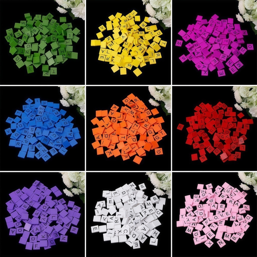 100 Buah Kubus Huruf Kayu untu - Craft Embellishments ulasan dan harga