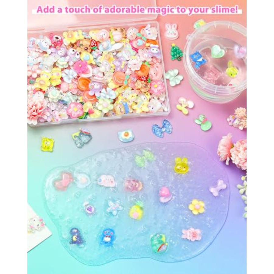 100PCS Aksesoris Slime Lucu, S - Easter Craft Embellishment Set ulasan dan harga