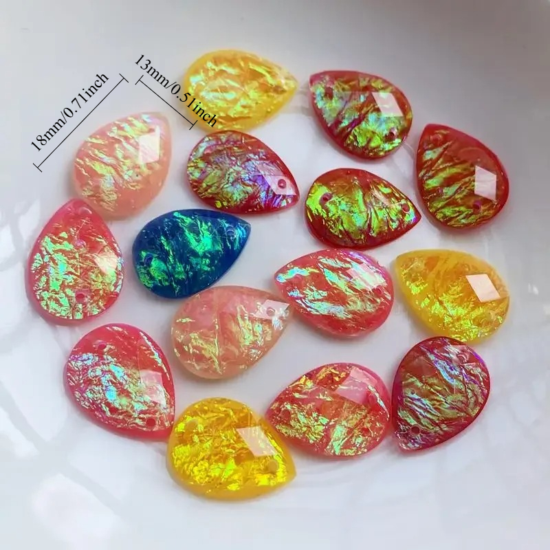 15pcs 13*18mm Rhinestone Bentu - Sew On Rhinestone ulasan dan harga