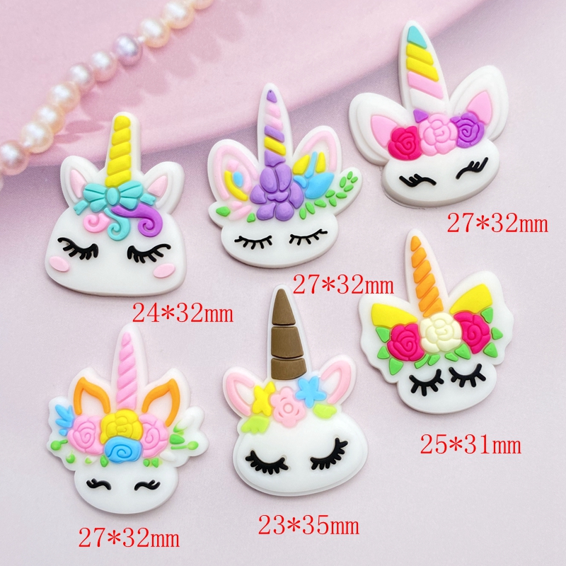 12 Buah Kepala Unicorn Mini Lu - Embellishment Glue Craft ulasan dan harga