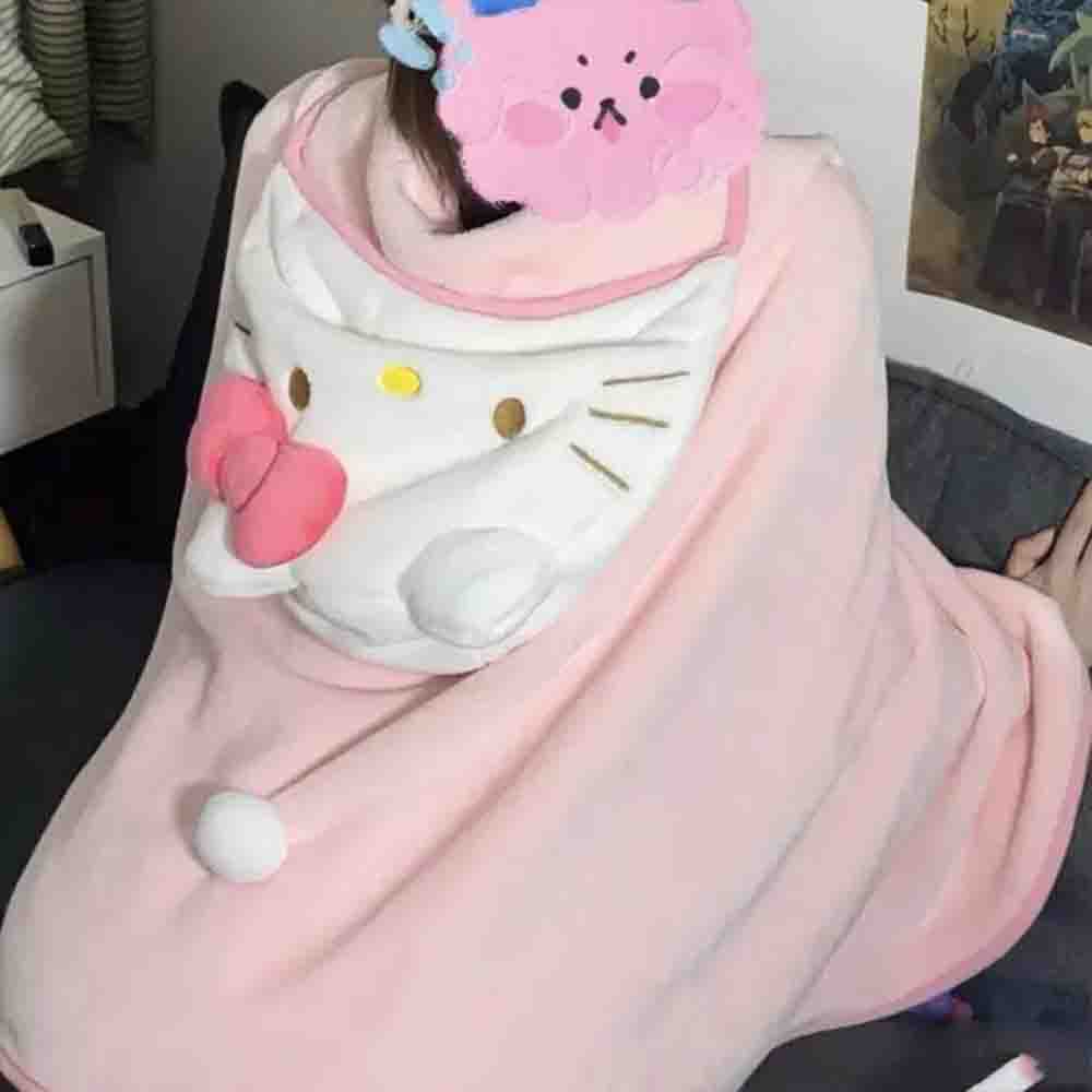 Selimut Hoodie Hello Kitty Luc - Embellish Knit ulasan dan harga