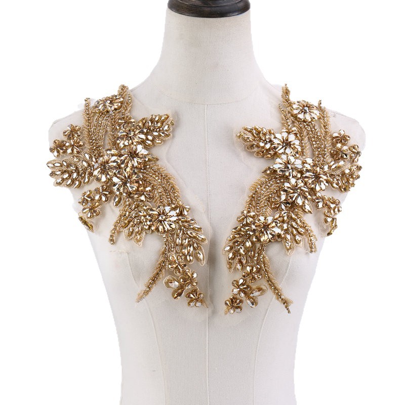 Aplikasi bunga berhias manik-m - Sew On Rhinestone ulasan dan harga