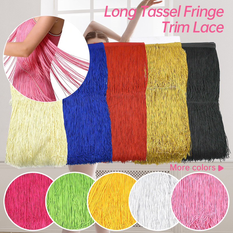 2/5 Meter Rumbai Panjang 50cm, - Fringe Ribbon Sewing ulasan dan harga