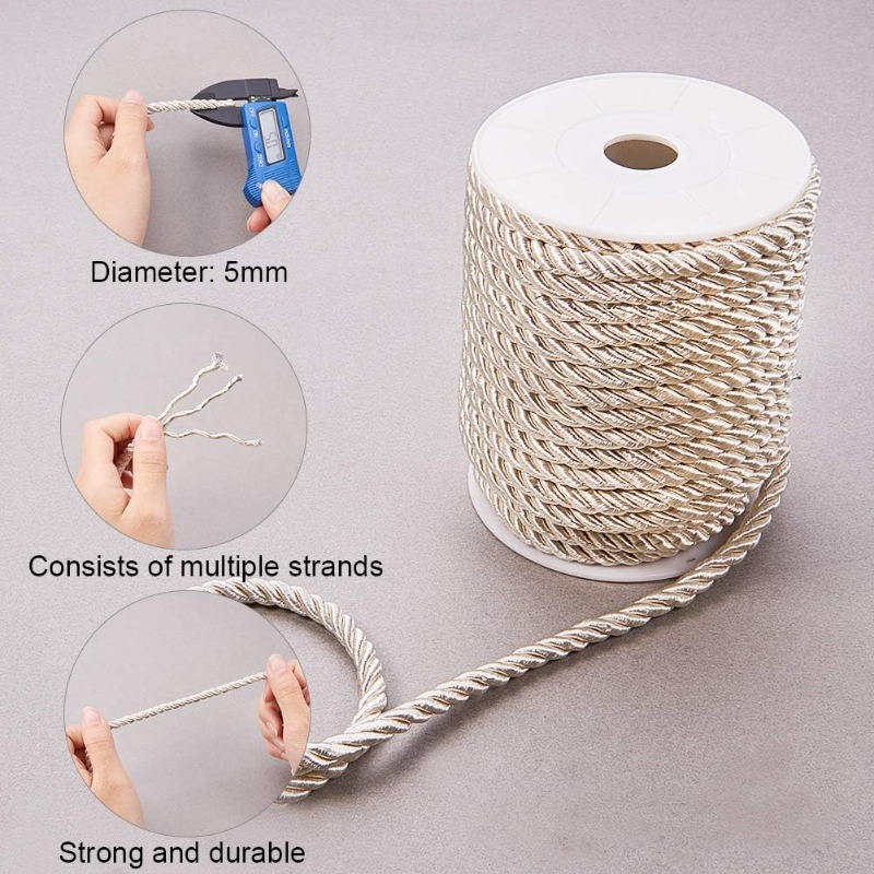 Sekitar 50 kaki kerajinan tali - Cord Trim Twisted ulasan dan harga